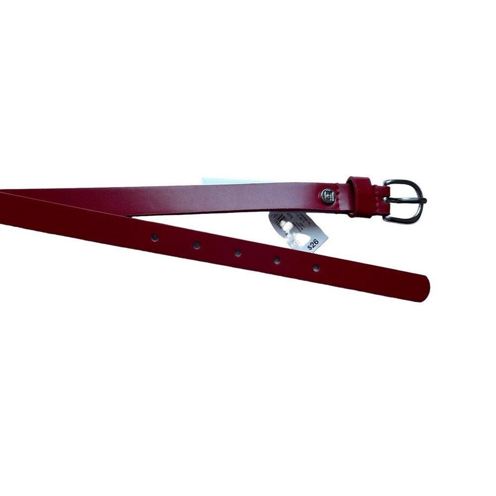 Liz Claiborne Red Skinny Belt NWT  Medium Retro Classy Rockabilly Old Money
